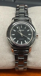 DKNY NY8296 Black Dial Black Ceramic Bracelet Women's Watch - Picture 1 of 1
