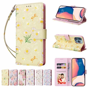Flip Floral Wallet Phone Case For Samsung A23 A04 A14 A34 A54 A24 A05s A05 - Picture 1 of 18