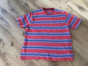 james pringle t.shirt XL pit to pit 61cms red/blue stripe short sleeve - Picture 1 of 4