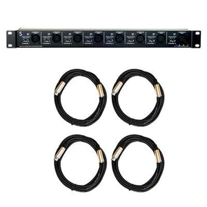 ART S8 8-Channel 2-Way Mic Splitter Bundle with 4 20-foot XLR Cables - Picture 1 of 5