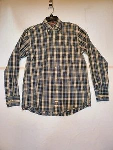 Izod Shirt Mens Size SP Button Down Non Iron Stretch Long Sleeve Blue Plaid - Picture 1 of 9