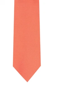 NEW MEN'S CORAL SOLID COLORS TIE & HANKIE SET FORMAL PARTY WEDDING PROM - Picture 1 of 1