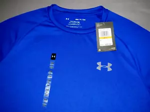 NEW! Men's Under Armour 100% Polyester Blue Tech 3.0 T-Shirt Small NWT! - Picture 1 of 7