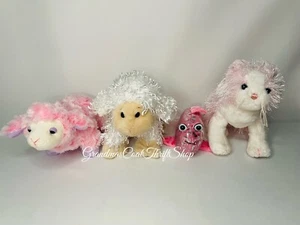Webkinz Pink Sheep Lamb Pink Glitter Fish Pink Cat Kitty - Picture 1 of 7
