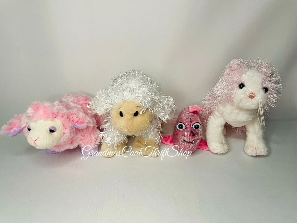 Webkinz Pink Sheep Lamb Pink Glitter Fish Pink Cat Kitty - Image 1 of 4