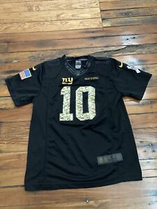 Nike On Field Salute Service Jersey New York Giants #10 Eli Manning Youth Small