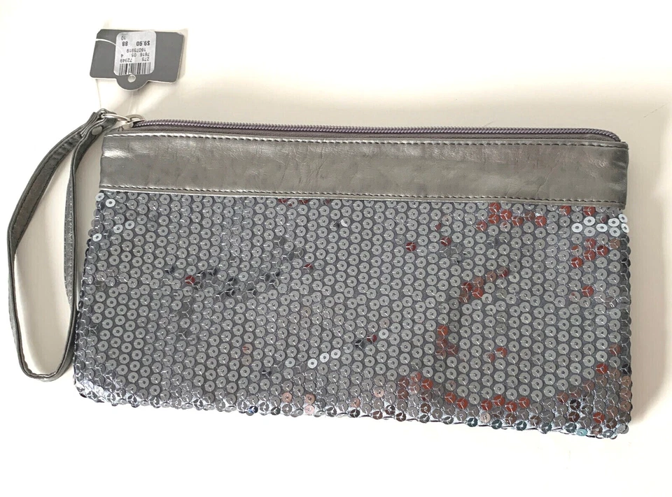 Avenue Party Bolso sin asas Bolso de mano Lentejuelas Gris Foto 1 de 4