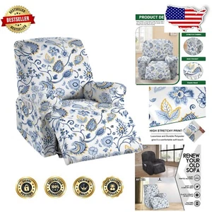 Stretch Fit 4-Piece Recliner Covers - Machine Washable and Elegant Protection - Picture 1 of 9