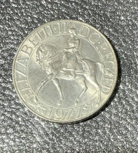 Silber Jubiläumsmünze Queen Elizabeth II 1977 - Bild 1 von 2
