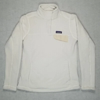 Patagonia Re-Tool Snap-T Polartec Pullover Fleece Sweater Women's Med WhiteIvory - Image 1 of 4