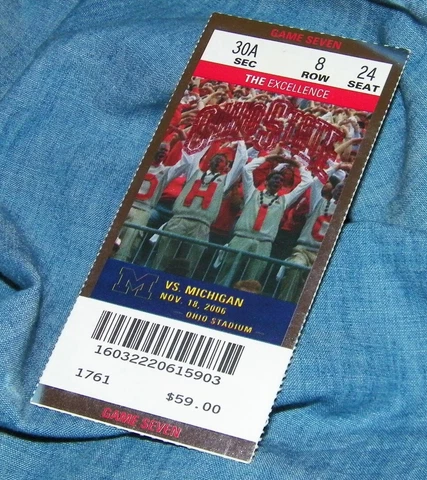 " Game of the Century "     2006  OHIO STATE  42   vs   MICHIGAN   39    OT Cover