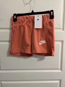 Nike Kids French Terry Shorts NEW w Tags Size XS DA1405-603 Draw String - Picture 1 of 2