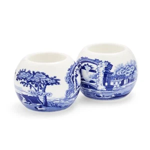 Spode Blue Italian Tealight Holders Set of 2 | Dishwasher Safe - Picture 1 of 7