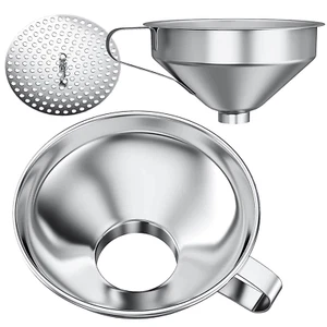 Canning Funnel for Wide Mouth and Regular Mason Jars, Stainless Steel Kitchen Us - Picture 1 of 12