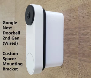 Google Nest Doorbell 2nd Gen Wired Custom Expander Spacer Mounting Bracket - Bild 1 von 14