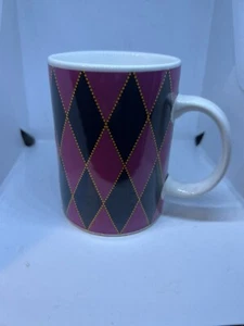 Starbucks 2004 Diamond Carnival Pattern Vintage 16 Oz Latte Mug Perfect! - Picture 1 of 6