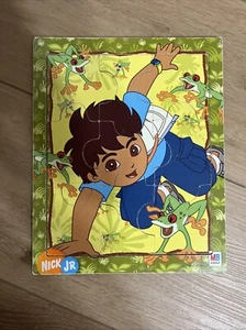 2007 Nick Jr. Go Diego Go! with Frogs Wood Puzzle Woodboard 9 Pcs Milton Bradley - Picture 1 of 1