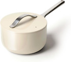 Caraway Nonstick Ceramic Sauce Pan With Lid 3 Qt   Non Toxic Ptfe And Pfoa Free