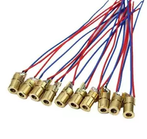 10pcs Red Dot Laser Diode Module 5V Volt 5mW 650nm Copper Head 150mW USA - Picture 1 of 7