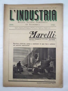 L'Industria Rivista Tecnico Scientifica ed Economica Illustrata n.3 anno 1941 - Picture 1 of 2