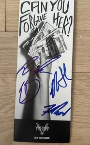 Amber Tamblyn, Frank Wood & Cast signed Can You Forgive Her Playbill. June 2017 - Picture 1 of 5
