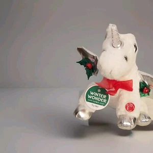 Dandee Led Animated Musical Christmas Unicorn Plush 10" - Picture 1 of 1