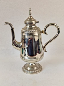 Vintage Gottfrid Carlson Eskhileuna alta caffettiera placcata argento - Foto 1 di 11