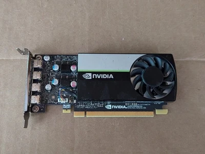 NVIDIA T1000 4GB PCI-E QUAD MINI DISPLAYPORT GDDR6 VIDEO CARD 699-5G172-0500-500 - Image 1 of 3