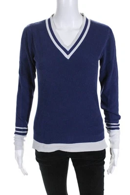 Suéter a Rayas Universitarias Azul Pizarra y Sauce para Mujer Talla 4 12056902 Foto 1 de 4