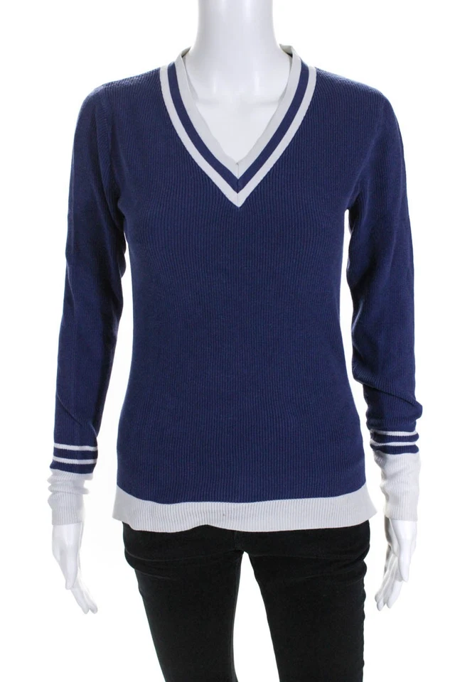 Женский свитер в полоску Slate & Willow Цвет синий Varsity Размер 4 12056902 - Изображение 1 из 4