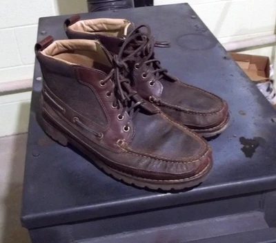 Vintage LL Bean Men's Hand Sewn Allagash Bison Leather Chukka Boots Size 11 EE - Image 1 of 4