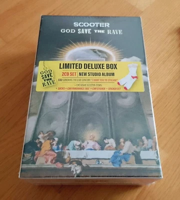 Scooter - God Save The Rave (Limited Deluxe Box) 2CD Box-Set mit Scooter Items - Bild 1 von 4