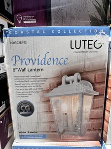 LUTEC Applique Lanterna da Esterno Bianca Coastal Providence 1003928493 Resistente 8 in - Foto 1 di 1