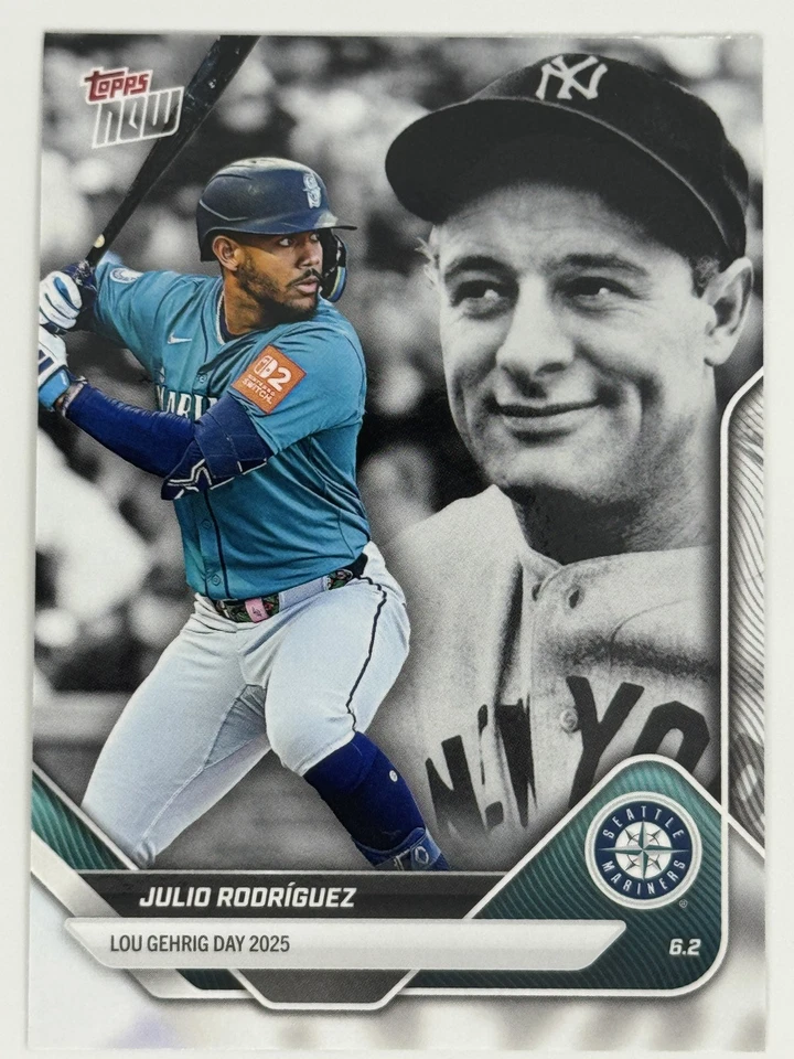 Julio Rodriguez 2025 Topps Now Lou Gehrig # LGD-14 - Image 1 of 1