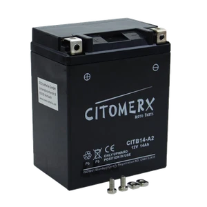 Gel-Batterie YB14-A2 12V/14 AH, +Pol links, für Arctic Cat 400 500 650 - Picture 1 of 4