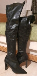 Hochwertiger Sexy Overknees Stiletto Stiefel In schwarz Gr. 40 von Aldo - Bild 1 von 8
