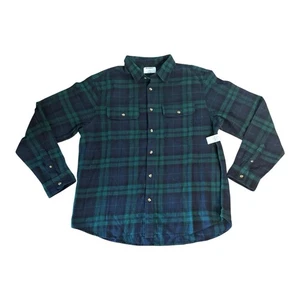 Old Navy Langarm Flanell blau grün Büffel kariert Knopfleiste doppelt angeraut - Bild 1 von 6