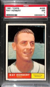 1961 Topps #498 RAY HERBERT PSA 7 NM 08998874 - Picture 1 of 2