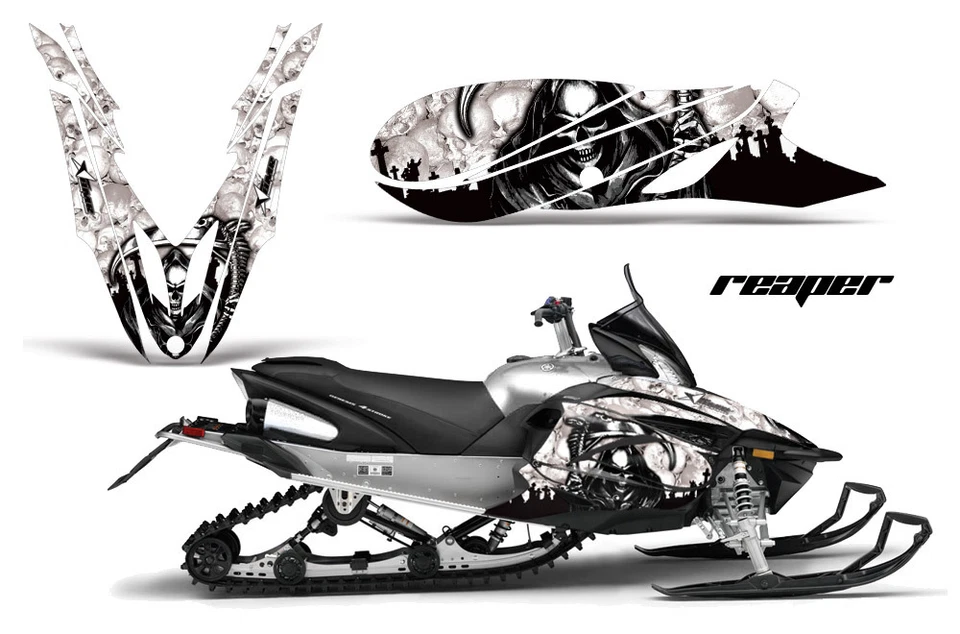 Snowmobile Graphic Decals Stickers For Yamaha Apex 2011-2018 REAPER W - Image 1 of 2
