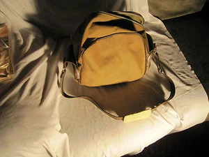 Vintage Retro Brown Zippered Canvas Shoulder Photography Camera Bag! Real Nice! - Bild 1 von 5