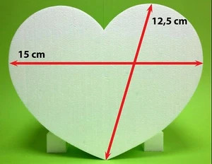 Herz 15 cm Geburtstag Basteln kreative Geschenkideen Muttertag Styropor Dummy 3D - Bild 1 von 17