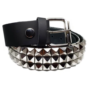 Pyramid Studded Leather Jean Belt 38mm - Picture 1 of 2