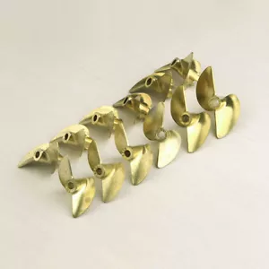 RC Boat Propeller 4mm 4.76mm 36-45mm Copper P1.9 Prop RH LH for RC Speed Boat - Picture 1 of 8