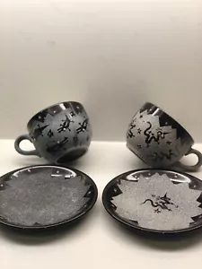 Sweizer Riccardo Pagnossin Treviso Ceramica Italy Cup And Saucer Pair Rare - Picture 1 of 13