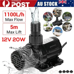 DC12V Aquarium Submersible Fountain Brushless Pond Pool Water Pump 5M 1100L/h AU - Picture 1 of 16