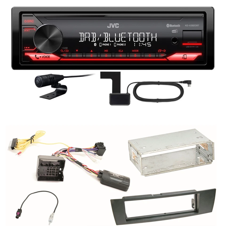 JVC KD-X282DBT Bluetooth Digitalradio Einbauset für BMW E90 E91 E92 E93 - Bild 1 von 1