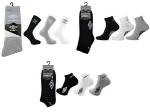 Umbro Cotton Rich Crew Sport Socks, Trainer or Quarter Socks (6 or 12 PAIRS) - Picture 1 of 19