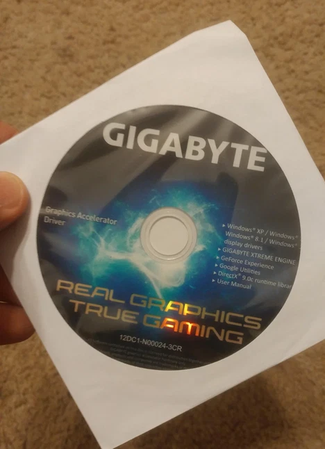 Gigabyte GPU Series 1xxx Drivers/Utilities CD 12dc1-n00024-3cr - Image 1 of 1
