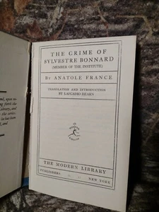 The Crime of Sylvestre Bonnard Anatole France -ExLibrary -1948 -Hardcover - Picture 1 of 16