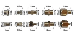 AIRBRUSH ADAPTER VERBINDUNGSSTÜCKE für AIRBRUSHKOMPRESSOREN und AIRBRUSHPISTOLEN - Bild 1 von 2